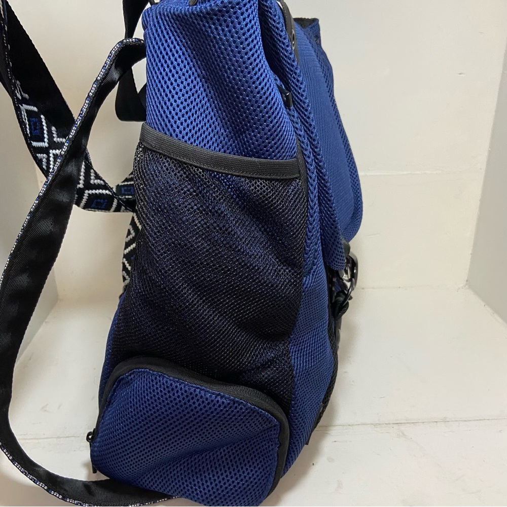 Go Dash Dot All Mesh Blue Backpack With Crossbody… - image 5